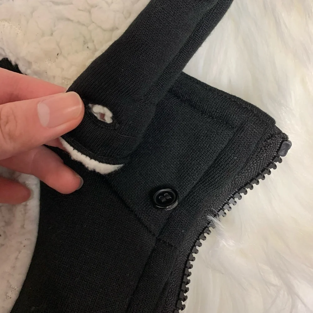 Black fluffy puffer/snow jacket